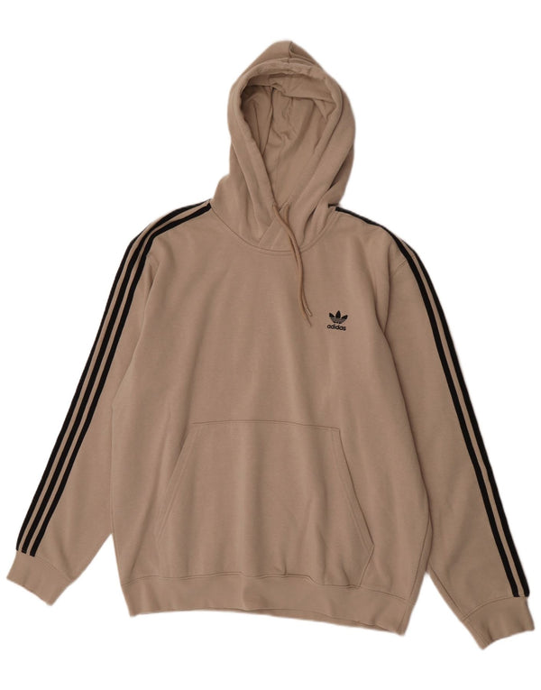 Adidas Ανδρικό Hoodie Jumper XL Μπεζ βαμβακερό