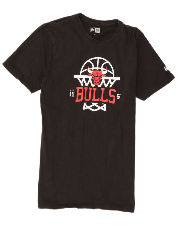 Γραφικό T-Shirt New Era Mens Chicago Bulls, μεσαίο μαύρο βαμβακερό