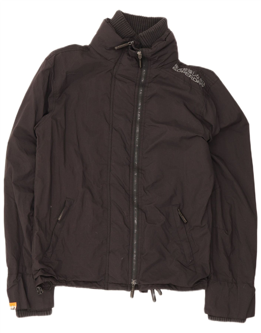 Superdry γυναικείο μπουφάν βροχής UK 16 μεγάλο μαύρο νάιλον