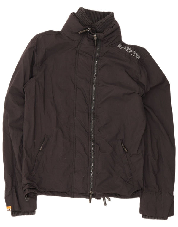 Superdry γυναικείο μπουφάν βροχής UK 16 μεγάλο μαύρο νάιλον