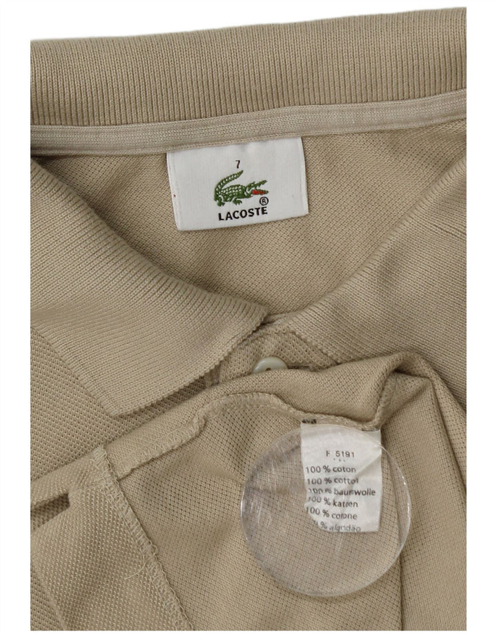 Ανδρικό πουκάμισο πόλο Lacoste Νούμερο 7 2XL Μπεζ βαμβακερό
