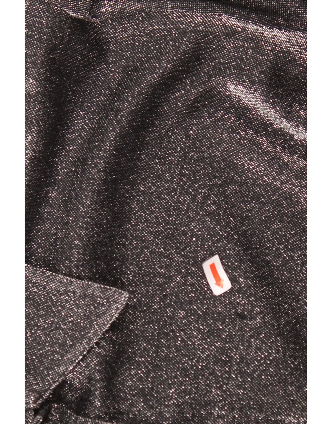 VINTAGE γυναικείο πουκάμισο υπερμεγέθη μπλούζα UK 16 Large Black flecked Polyester