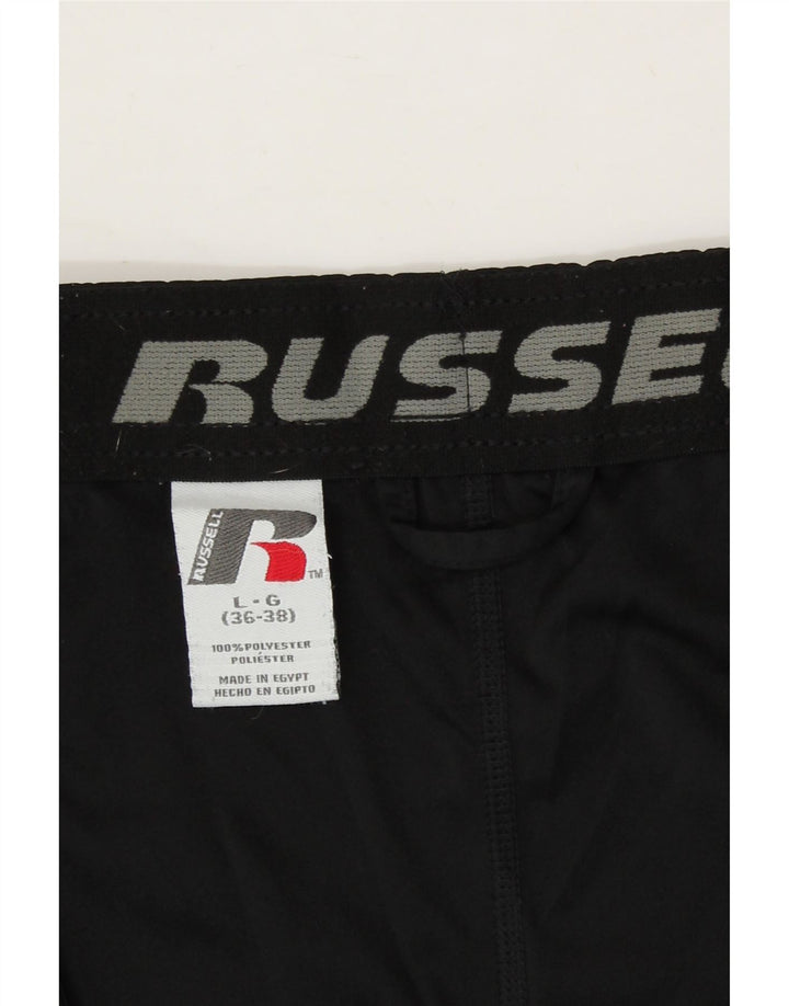 RUSSELL ATHLETIC Mens Sport Shorts Large  Black Polyester Vintage Russell Athletic and Second-Hand Russell Athletic from Messina Hembry 