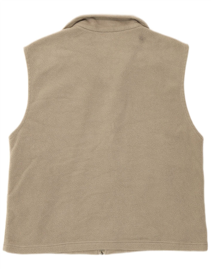 Columbia Mens Fleece Gilet UK 40 Large Beige Polyester
