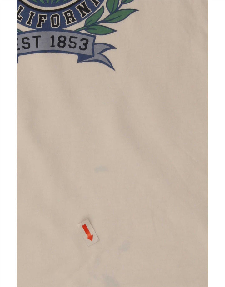 Ανδρικό γραφικό T-Shirt Levi's Top μεγάλο λευκό βαμβακερό