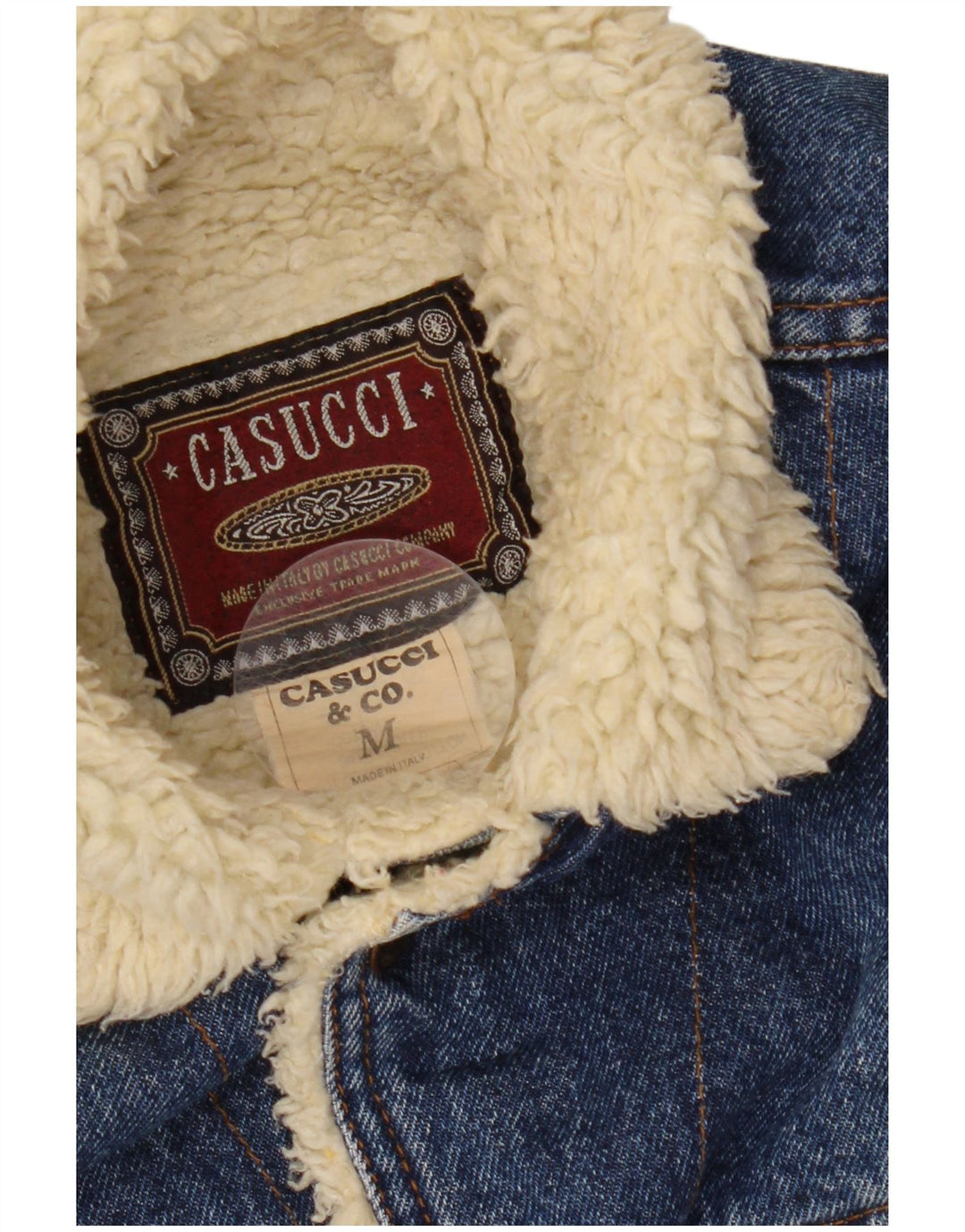 Ανδρικό τζιν μπουφάν CASUCCI Sherpa UK 38 μεσαίο μπλε βαμβακερό