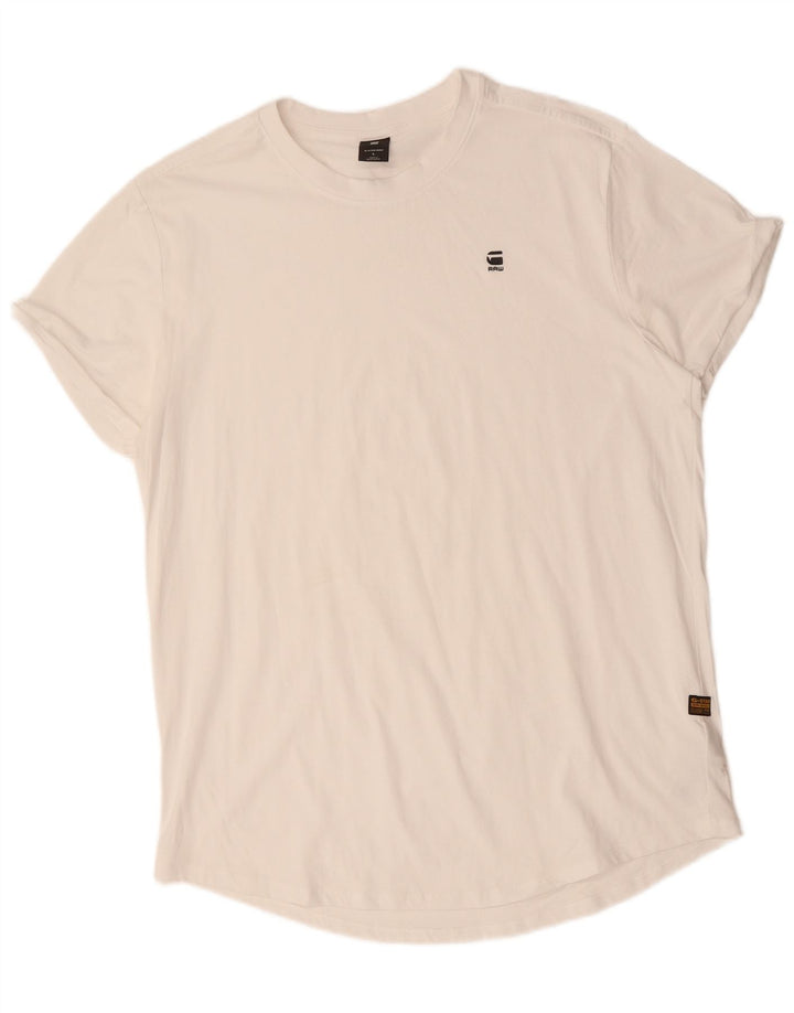 G-STAR Ανδρικό T-Shirt Top μεγάλο λευκό βαμβακερό