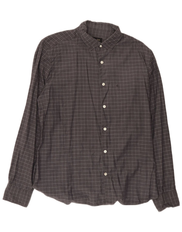 Ανδρικό πουκάμισο Massimo Dutti XL Grey Check