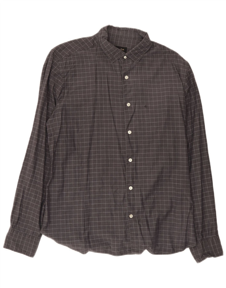 Ανδρικό πουκάμισο Massimo Dutti XL Grey Check