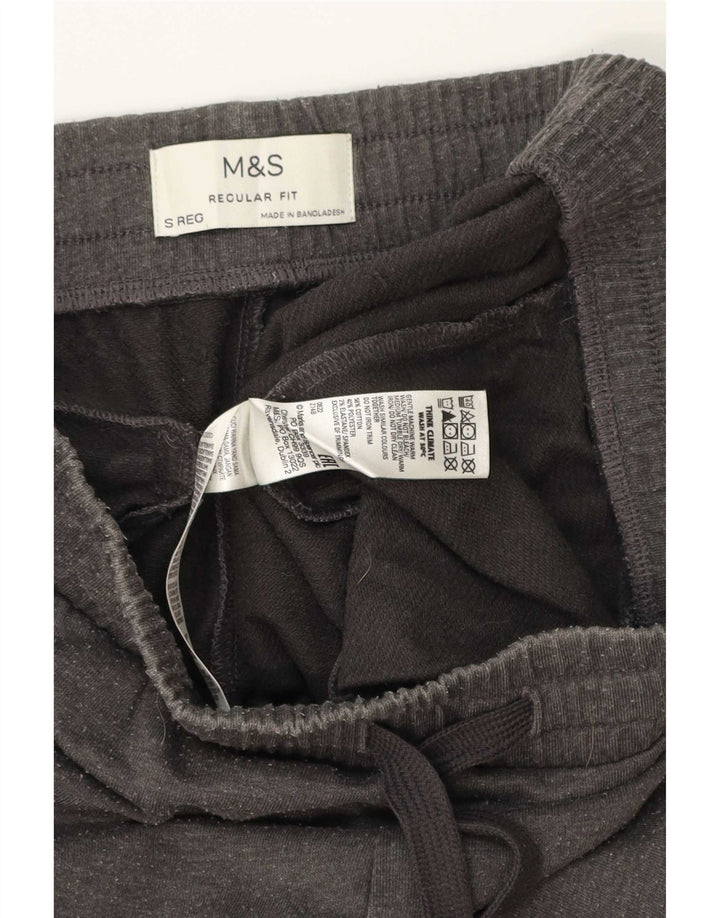 Marks & Spencer Ανδρική φόρμα κανονικής φόρμας παντελόνι μικρό γκρι βαμβακερό