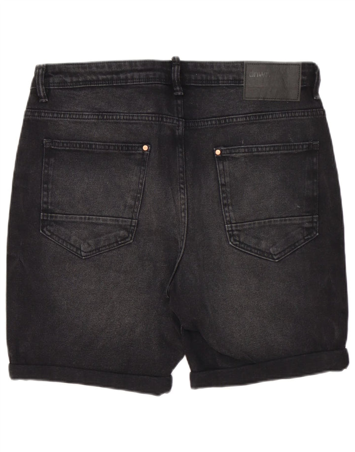 Zara Ανδρικό τζιν σορτς EU 44 Large W34 Μαύρο βαμβακερό