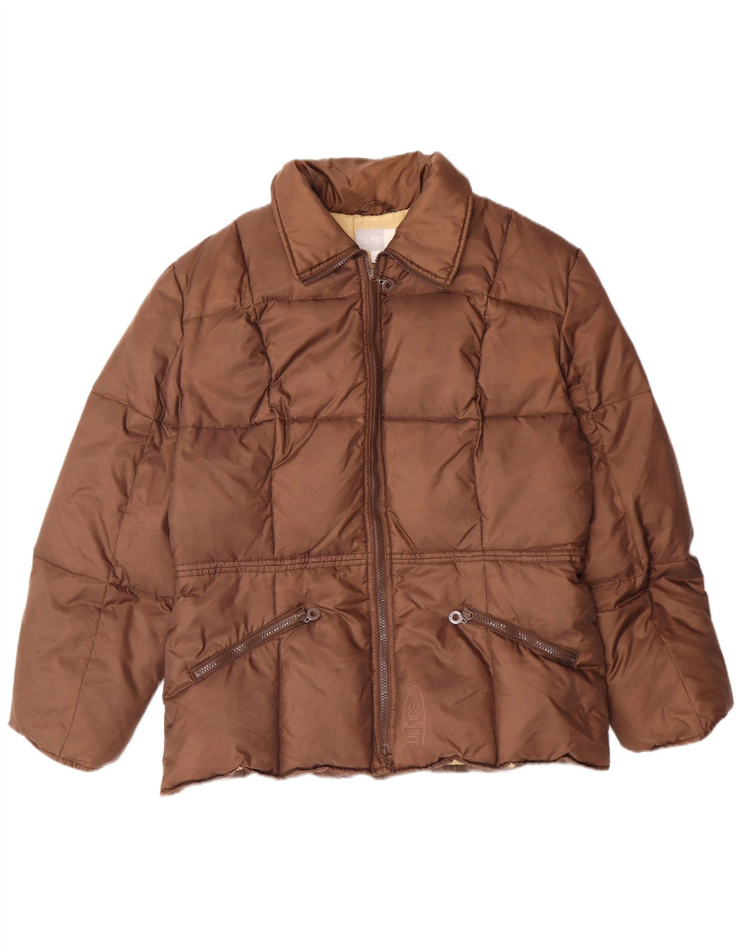 ESPRIT Γυναικείο μπουφάν UK 16 Large Brown Nylon