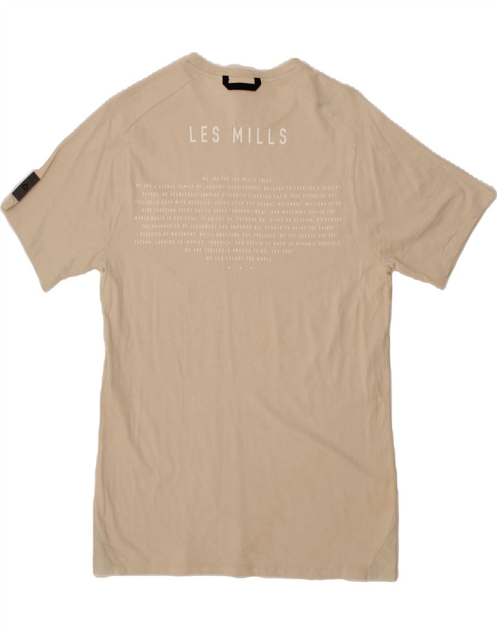 REEBOK Mens Graphic T-Shirt Top Medium Beige Cotton Vintage Reebok and Second-Hand Reebok from Messina Hembry 