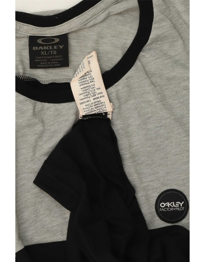 Ανδρικό T-Shirt Oakley Top XL Μαύρο Colourblock Πολυεστέρας