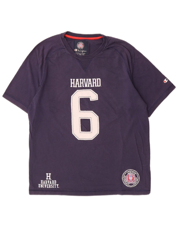 Ανδρικό μπλουζάκι Champion Harvard Graphic Top Medium Navy Blue