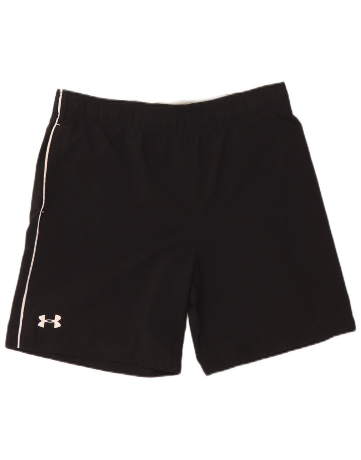 Ανδρικό γραφικό αθλητικό σορτς Under Armour, μεσαίο μαύρο πολυεστέρα