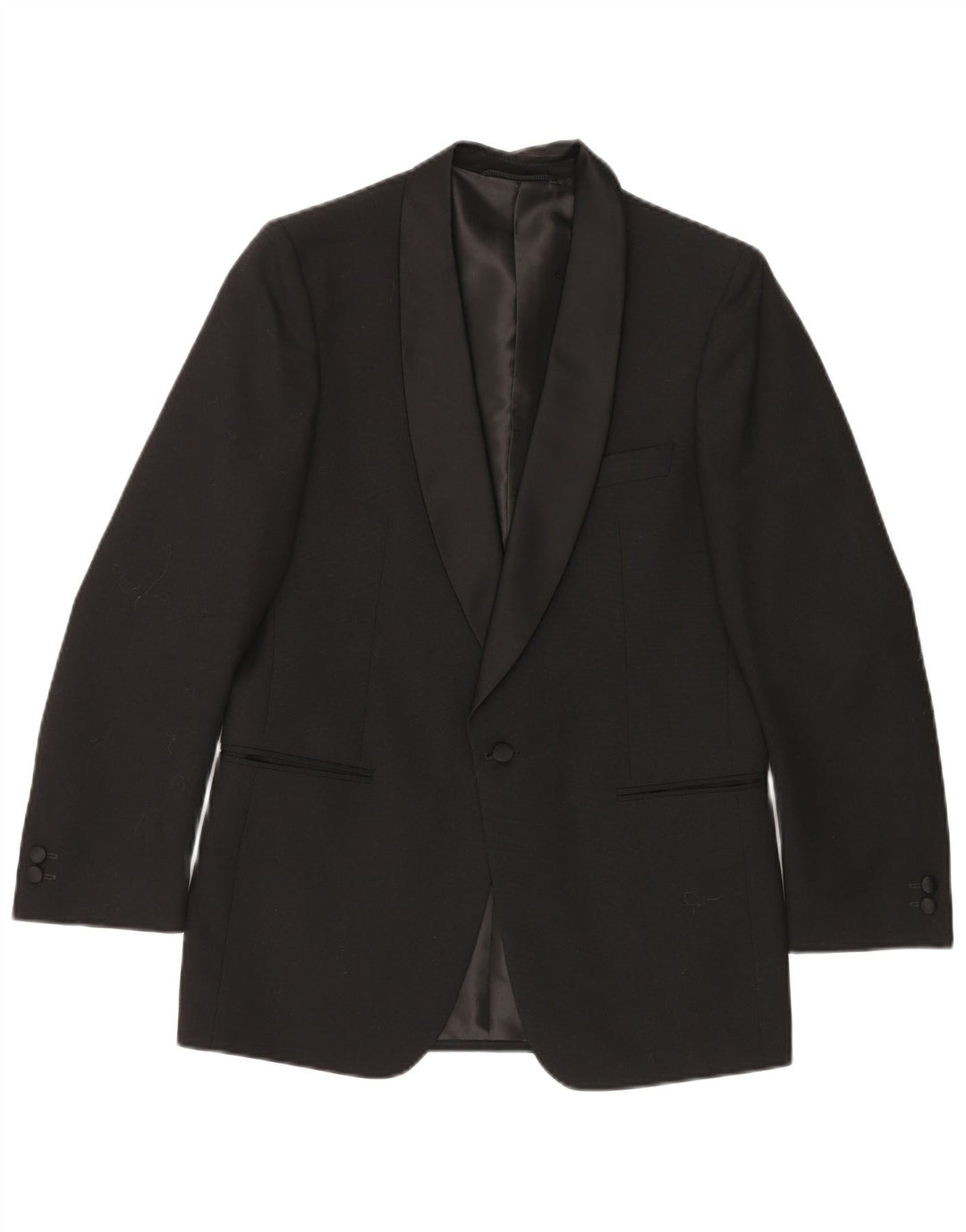 Vintage Ανδρικό σακάκι 1 κουμπιού Blazer UK 38 Medium Black New Wool