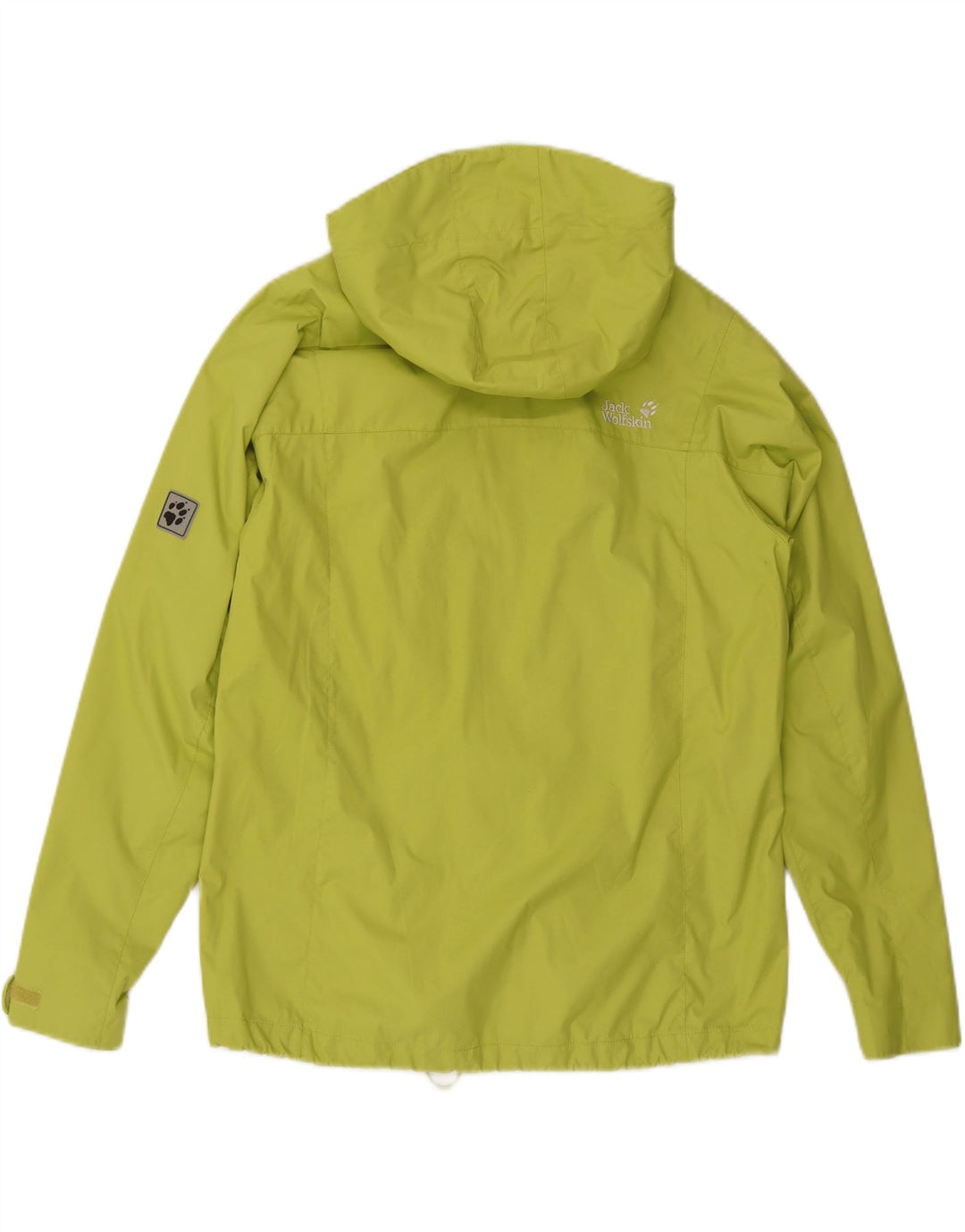 JACK WOLFSKIN Γυναικείο μπουφάν βροχής με κουκούλα UK 16 Large Green Polyamide