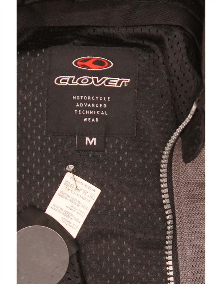 Clover Womens Motorcycle Jacket Racer UK 14 Medium Grey Colourblock