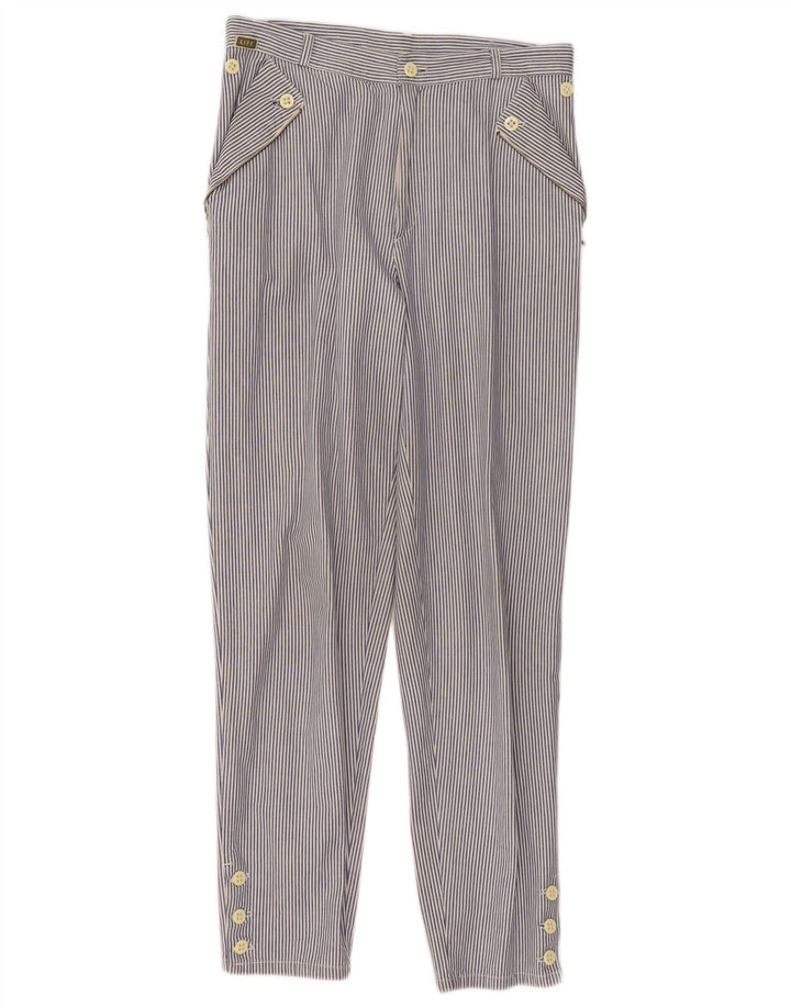 Vintage Γυναικείο Slim Casual Παντελόνι W28 L28 Blue Pinstripe