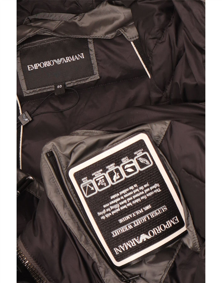 Emporio Armani Ανδρικό μπουφάν με κουκούλα IT 50 Medium Grey Polyamide