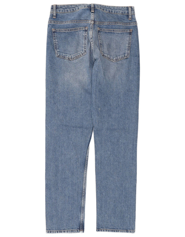 Topshop Womens Girlfriend Τζιν ψηλόμεσο W26 L29 Μπλε βαμβακερό