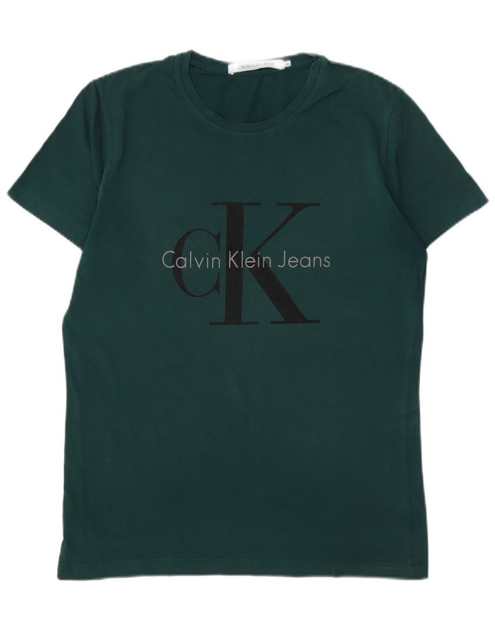 Ανδρικό γραφικό T-shirt CALVIN KLEIN JEANS Τοπ Μεσαίο πράσινο