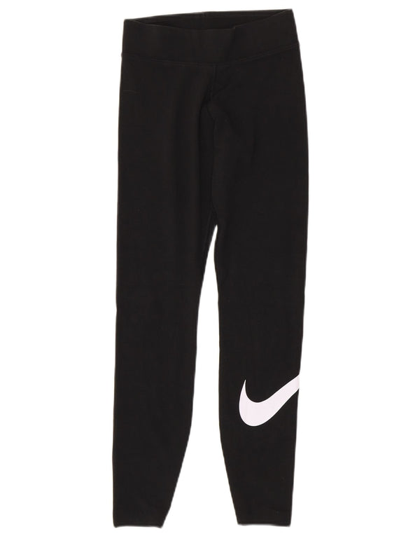Γυναικεία γραφικά κολάν Nike UK 4 XS Μαύρο βαμβακερό