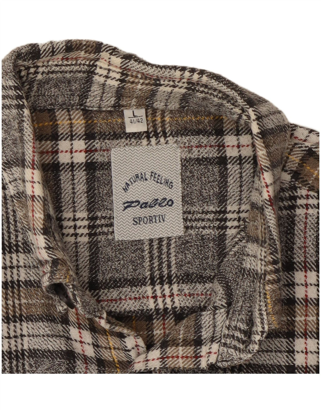 Vintage Ανδρικό Φανελένιο Πουκάμισο 41/42 Large Grey Check Cotton
