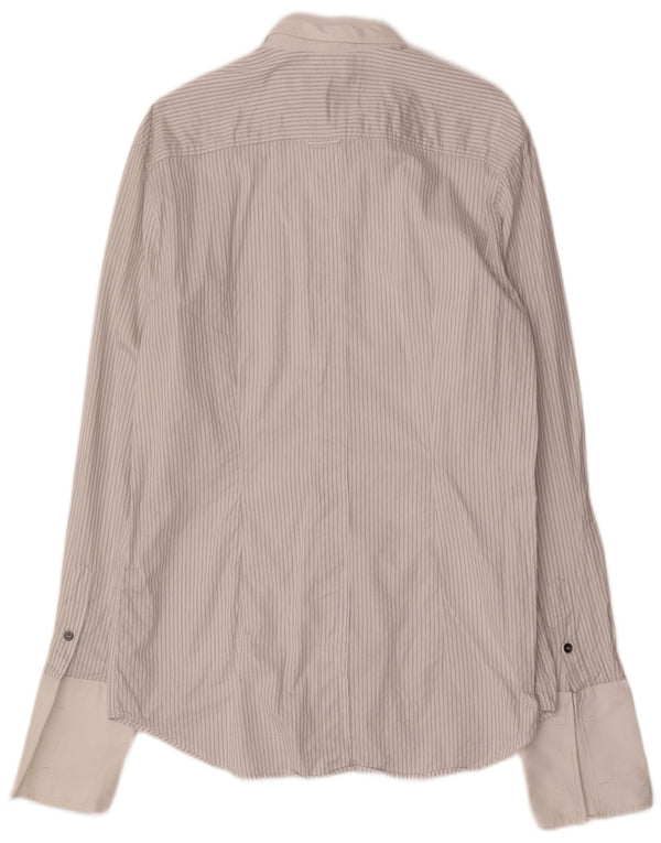 DOLCE & GABBANA Ανδρικό πουκάμισο George με μέγεθος 17 43 XL Λευκό ριγέ