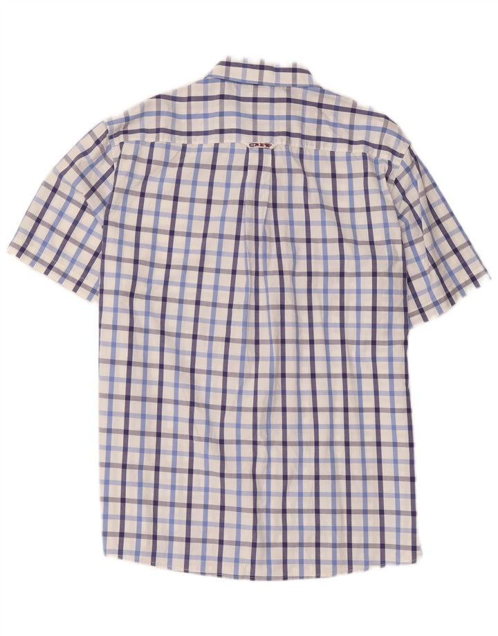 Crew Ανδρικό κοντομάνικο πουκάμισο Classic Fit XL Λευκό βαμβακερό