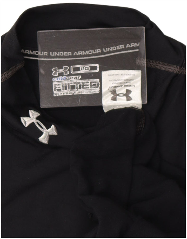 Ανδρικό ανδρικό κρύο παλτό UNDER Armor Μακρυμάνικο μεγάλο μαύρο πολυεστέρα