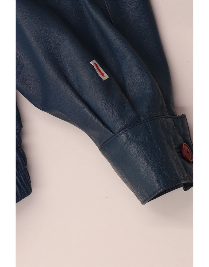 Ανδρικό δερμάτινο τζάκετ VINTAGE Military IT 52 XL Μπλε Δερμάτινο