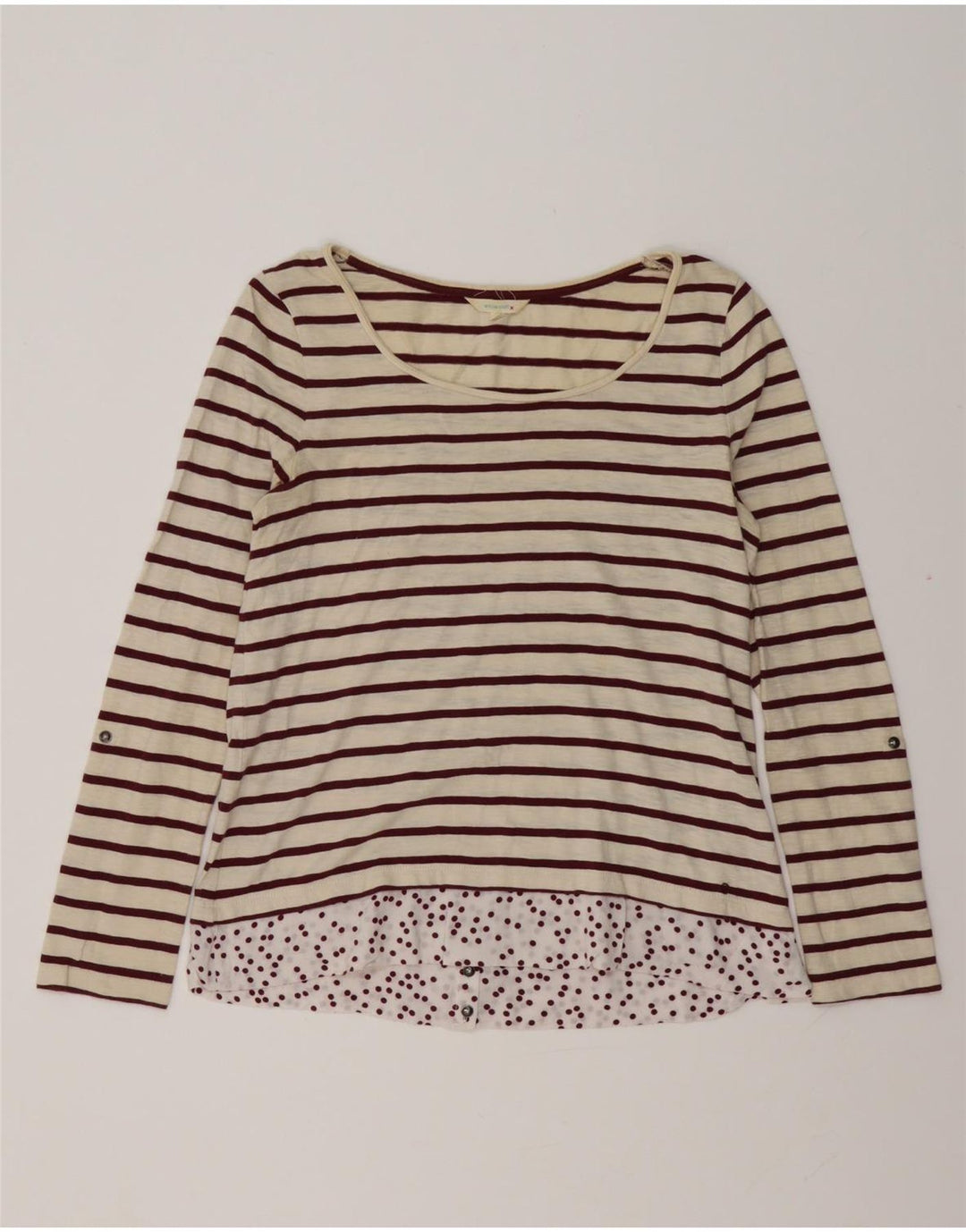 White Stuff Γυναικείο τοπ μακρυμάνικο UK 10 Small Off White ριγέ