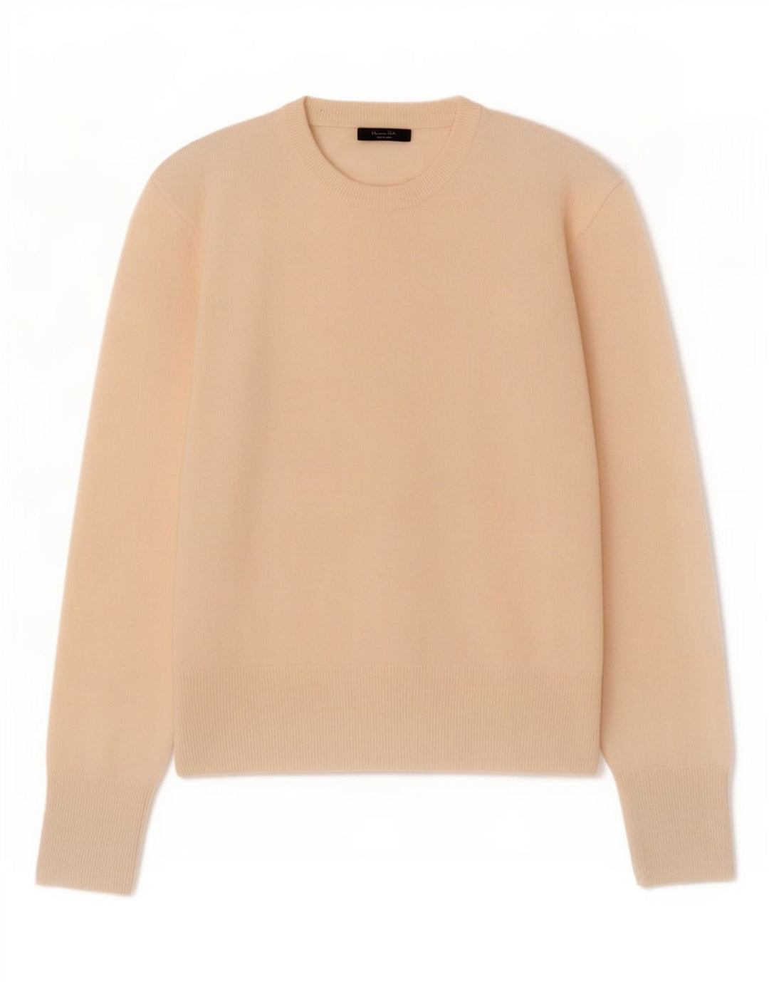 Massimo Dutti Γυναικείο πουλόβερ με λαιμόκοψη UK 14 Medium Beige