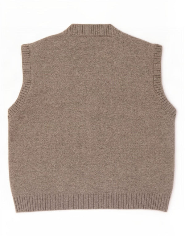 Zara Γυναικείο Γιλέκο Tank Top UK 16 Large Grey Wool