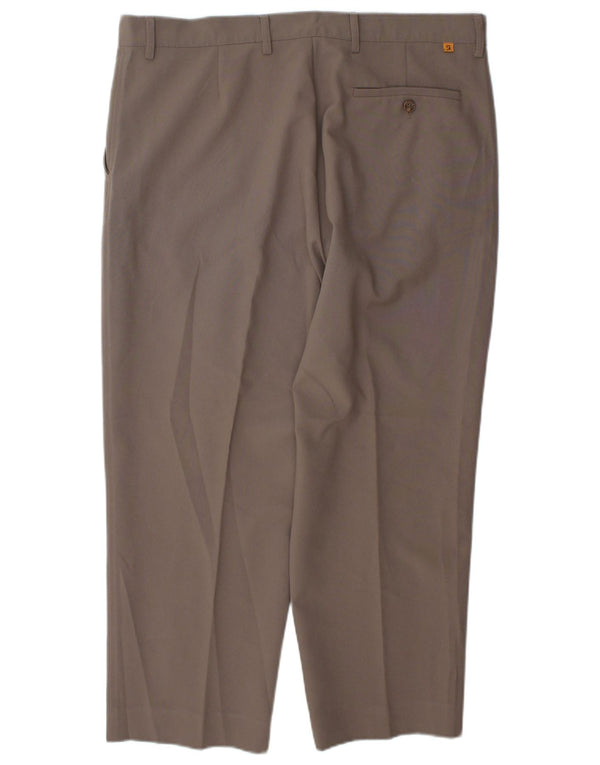 Farah Mens Tapered Chino Trousers  W38 L27 Brown Polyester