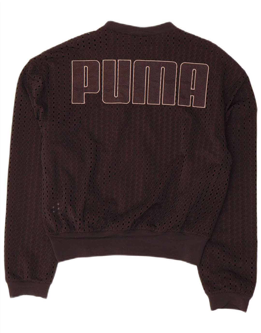 Γυναικεία φόρμα PUMA Oversized Crop Graphic Top Jacket UK 10 Small Black
