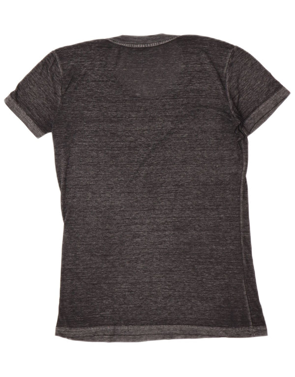 Hard Rock Cafe Γυναικείο T-Shirt με γραφικά τοπ UK 10 Small Grey Flecked Cotton