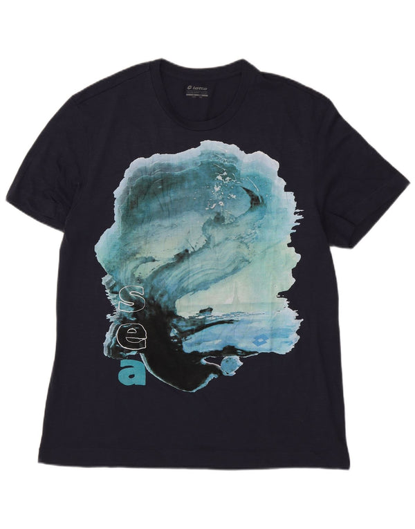 Ανδρικό γραφικό T-Shirt Lotto Top 3XL Navy Blue Polyester