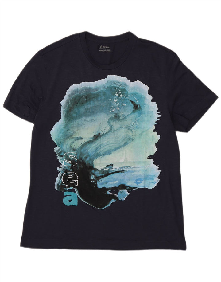 Ανδρικό γραφικό T-Shirt Lotto Top 3XL Navy Blue Polyester