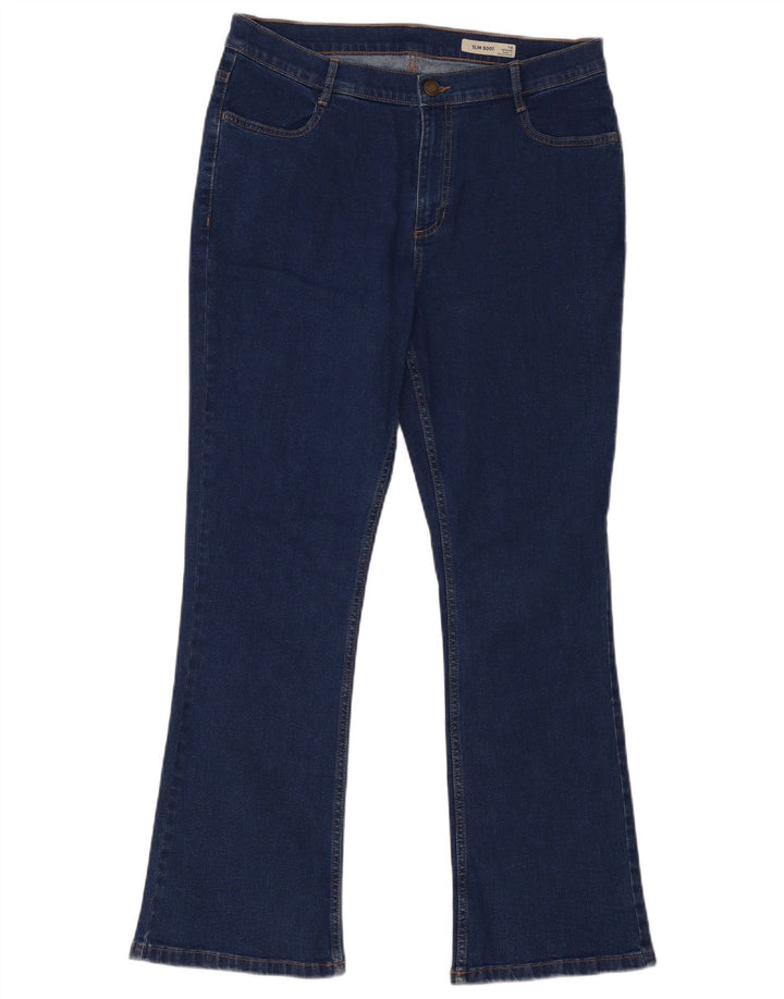 Marks & Spencer Γυναικείο κανονικό τζιν μποτάκι UK 14 Large W34 L30 Blue