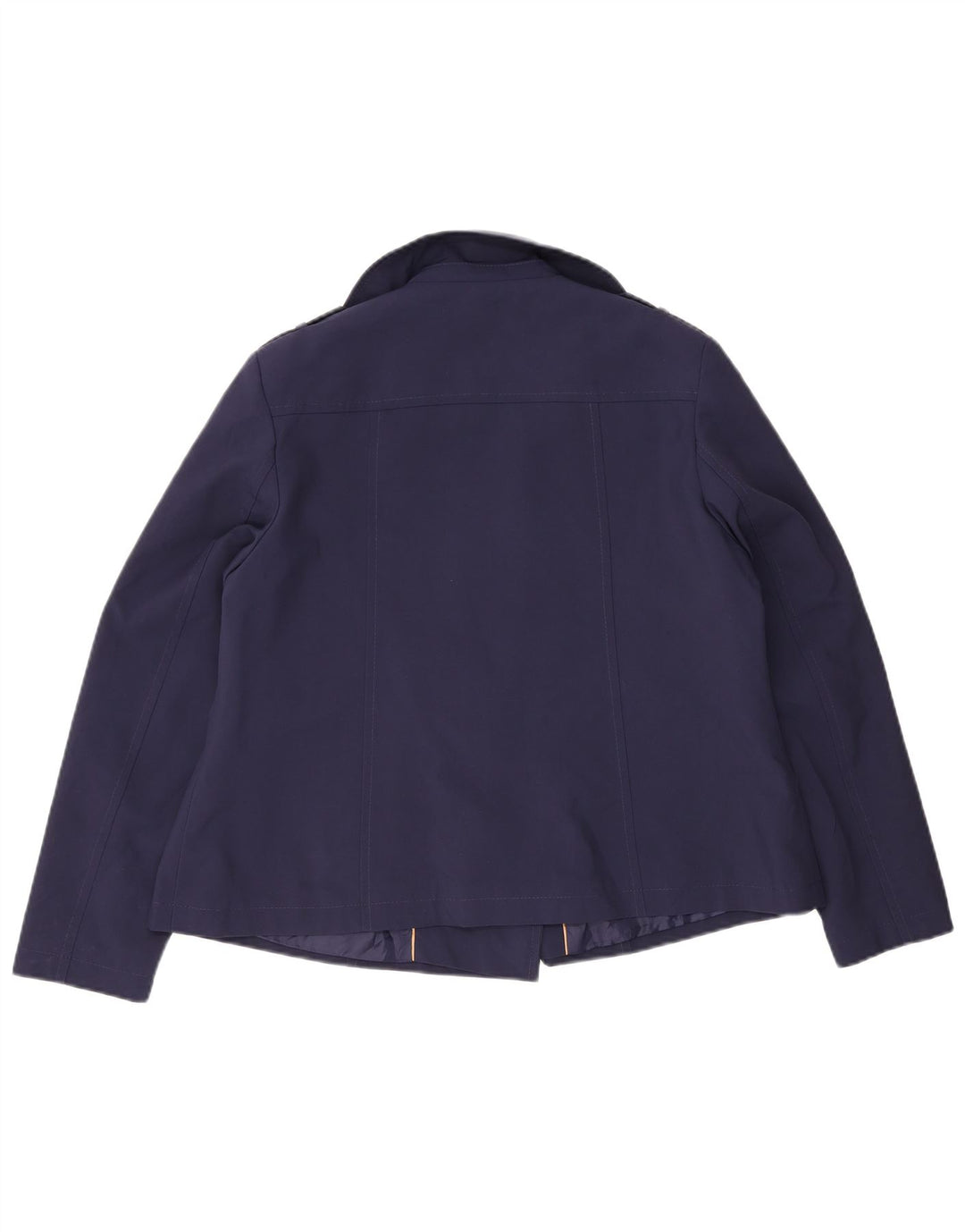 Marks & Spencer Γυναικείο παλτό μπιζελιού UK 16 Large Navy Blue Polyester