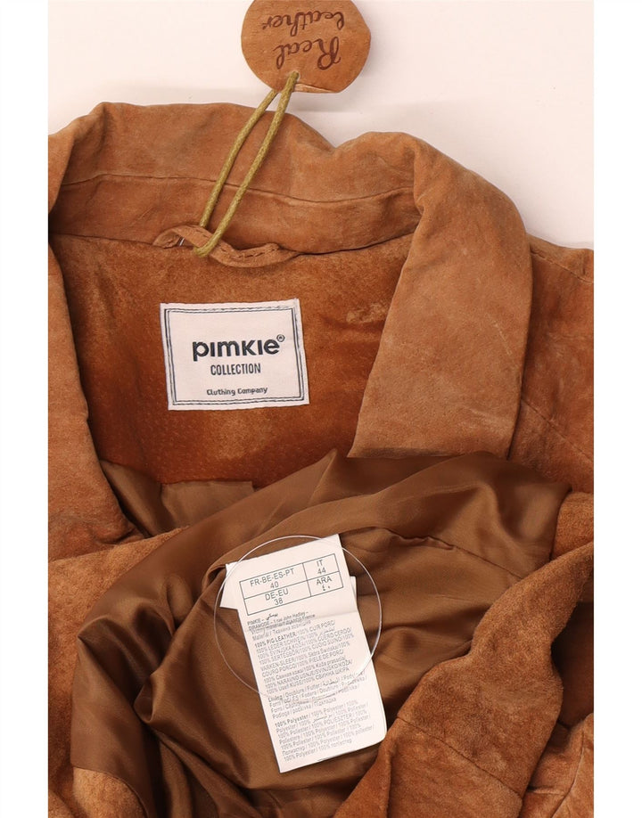 Pimkie Γυναικείο Σουέντ Μπουφάν EU 38 Δερμάτινο μεσαίο καφέ