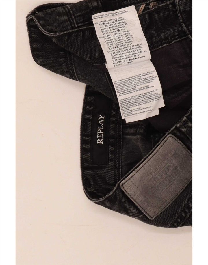Replay Ανδρικό Slim Jeans W32 L27 Μαύρο βαμβακερό