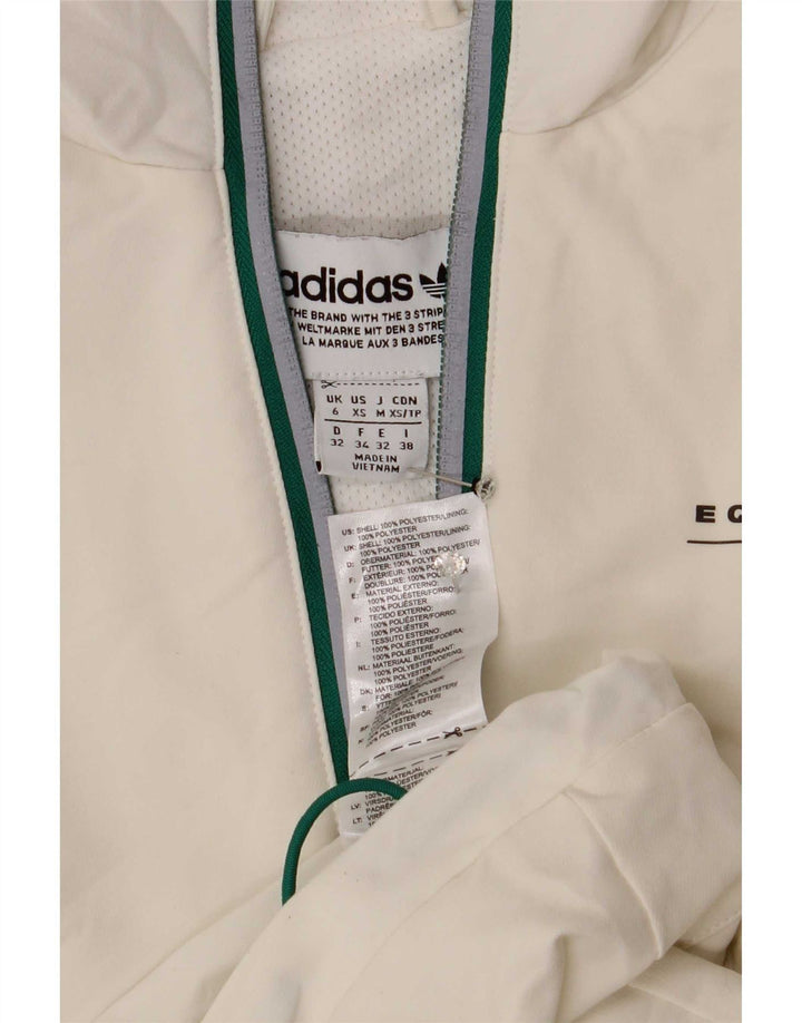 Γυναικεία αθλητική φόρμα Adidas Oversized Top Jacket UK 6 XS White Polyester
