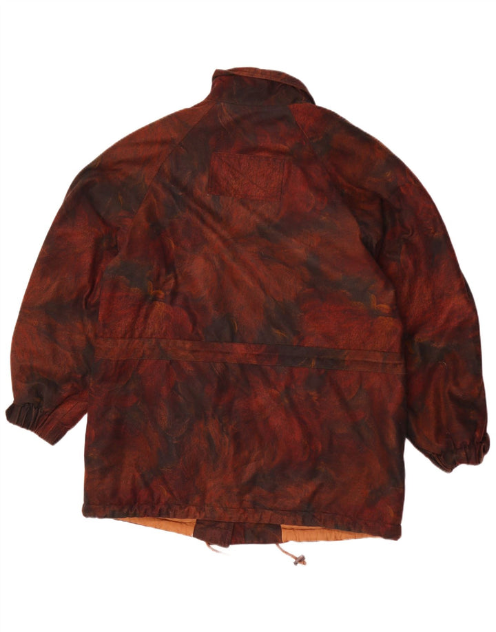 Vintage Γυναικείο Windbreaker Jacket UK 18 XL Brown Floral Polyester