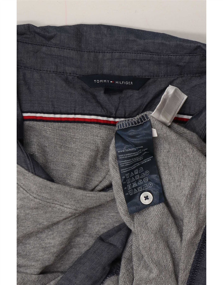 Tommy Hilfiger Γυναικεία φούτερ Jumper UK 14 Μεσαίο γκρι ριγέ βαμβακερό