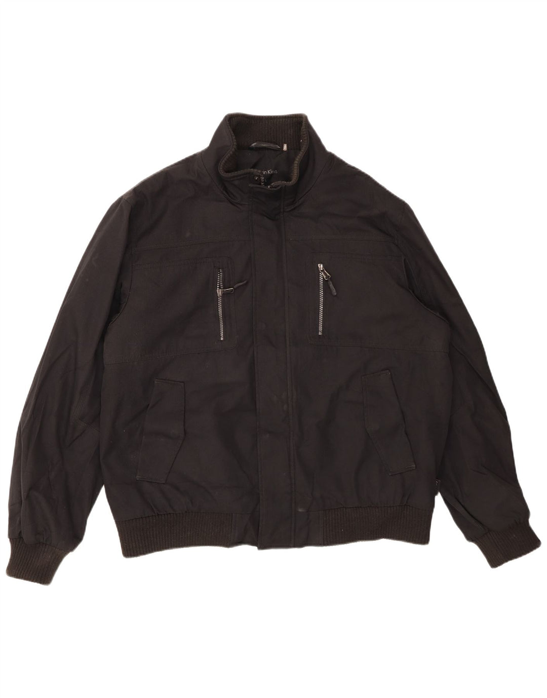 CALVIN KLEIN Ανδρικό Bomber Jacket UK 40 Large Black Polyester