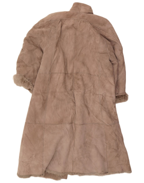 Vintage Γυναικείο Παλτό Shearling UK 16 Large Brown